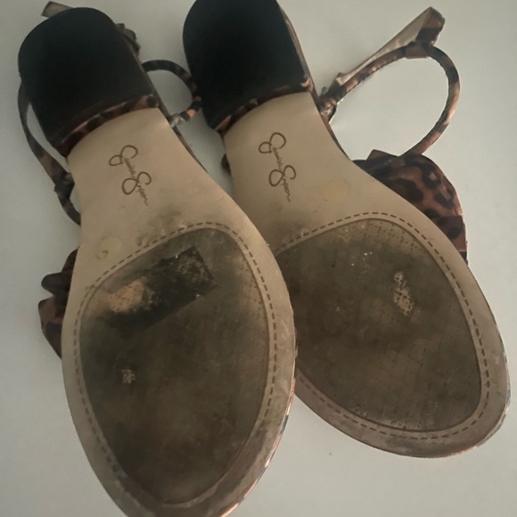Jessica Simpson Leopard Print Sandals with Floral Accent - Picture 3 of 5